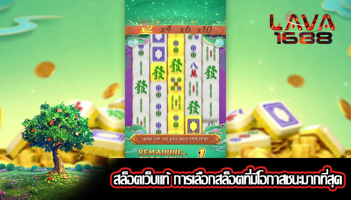 สล็อตเว็บแท้ การเลือกสล็อตที่มีโอกาสชนะมากที่สุด